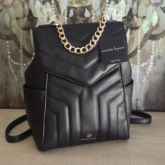 nanette lepore black backpack